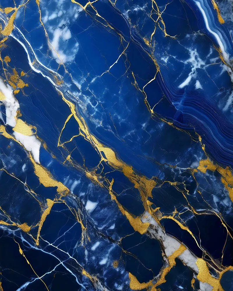 Marble print - Blue #3 hahnemühle by Hightown Design