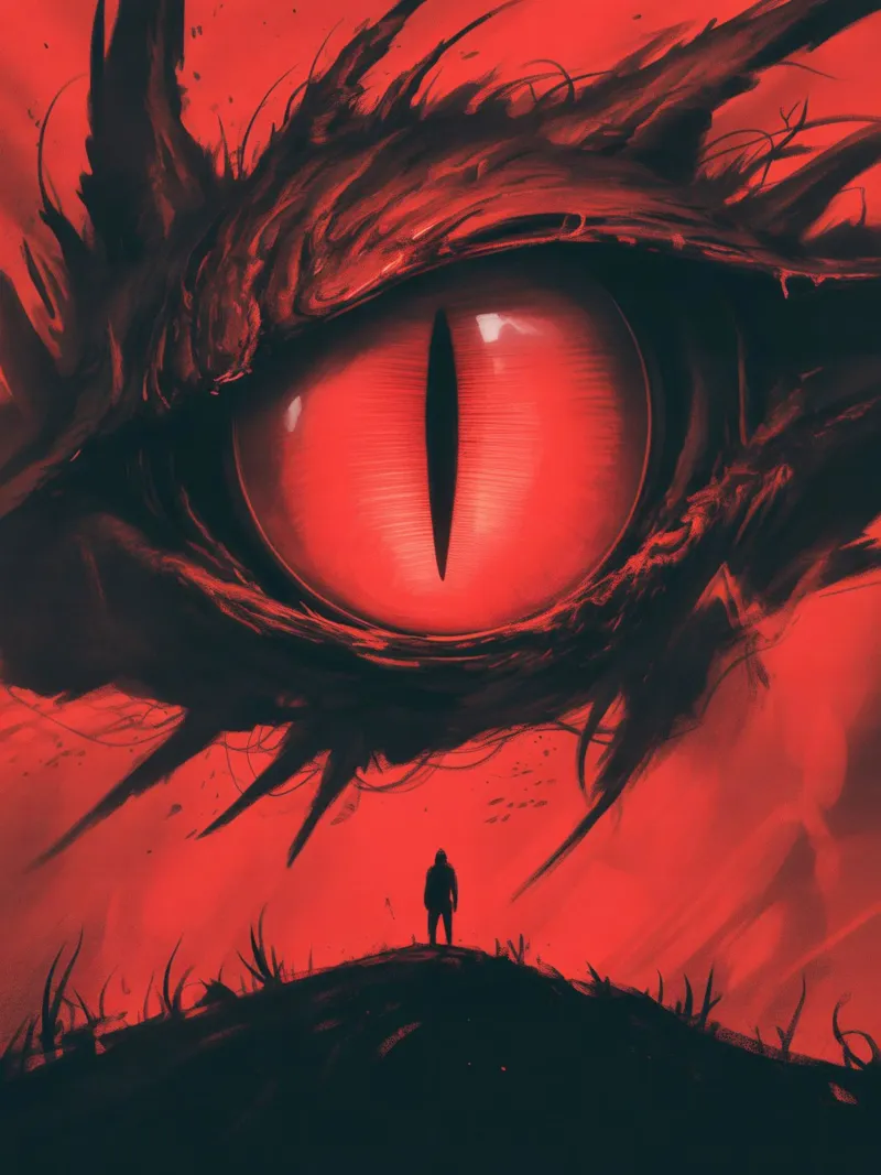 L'occhio del drago - Confronto nell'ombra alluminio dibond da Plain Thoughts