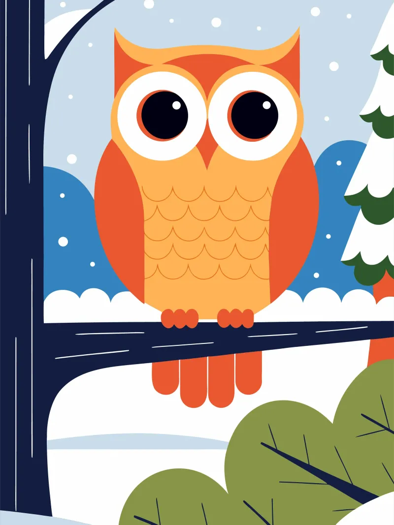 Gufi in inverno plexiglass da PROTECT ANIMALS