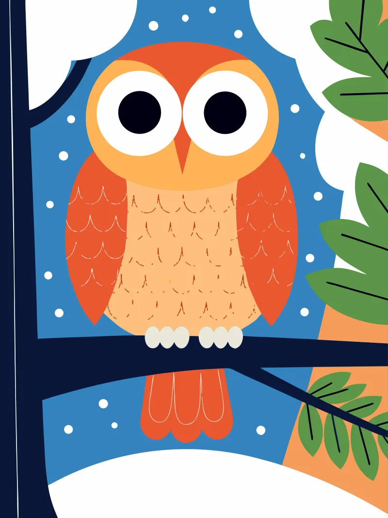 Gufo sull'albero pellicola backlit da PROTECT ANIMALS
