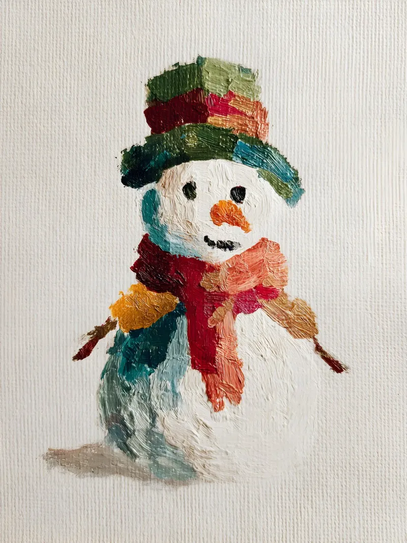 Little Snowman carta hahnemühle da velvetwinterstudio