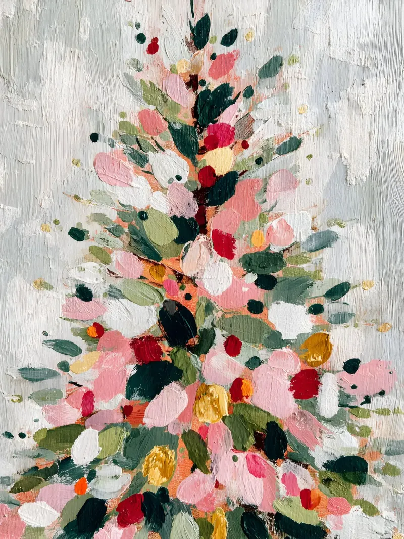 Painterly Snow Tree alluminio dibond da velvetwinterstudio