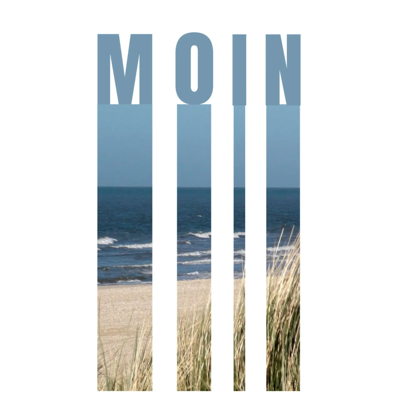 MOIN Strand Design - Saluto della Germania settentrionale con vista sul mare carta hahnemühle da Fies&Fein