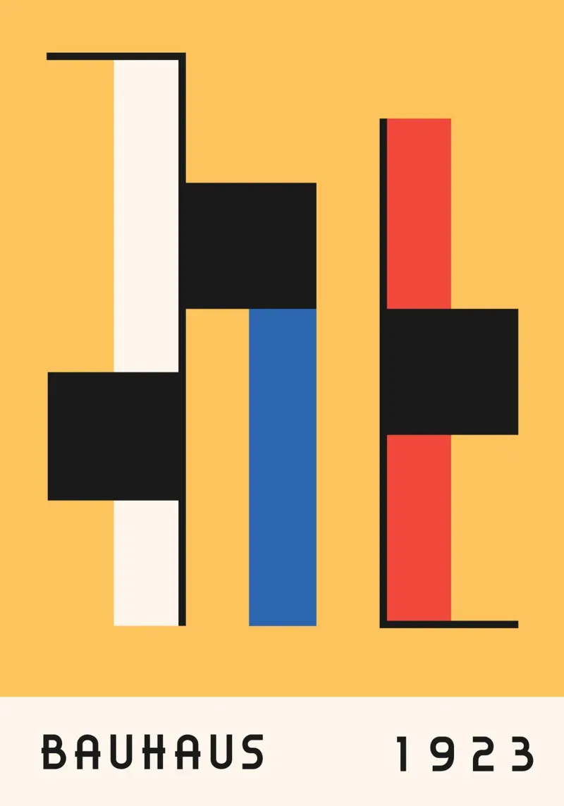 Classico 1923 Bauhaus Design | Moderno geometrico astratto Post carta hahnemühle da Grungeo