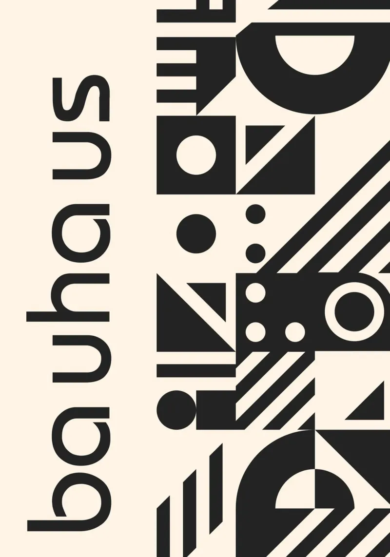 Bauhaus Geometric Pattern Black & White Abstract Art hahnemühle by Grungeo