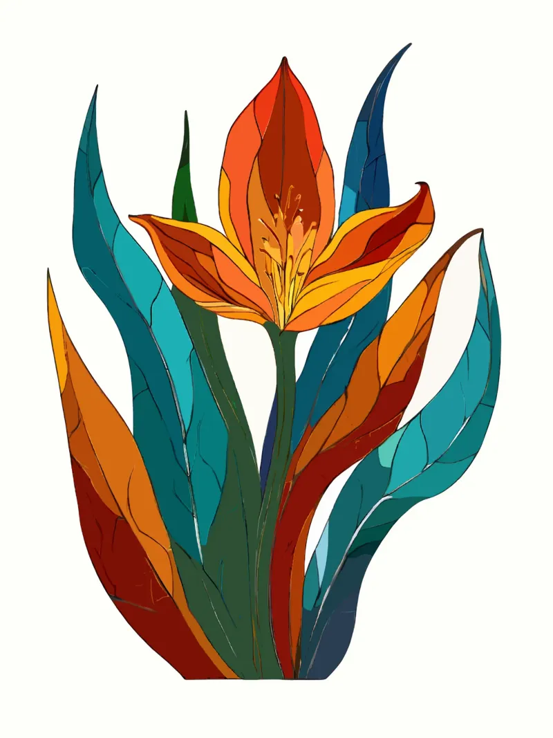 Levendig bloemenabstract canvas met Baklijst van Artistic-shop