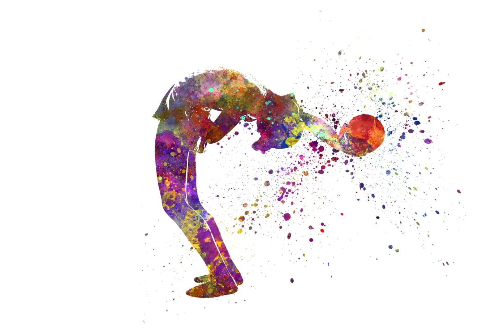Ginnastica ritmica in acquerello carta hahnemühle da ⚽ Sports Pulse