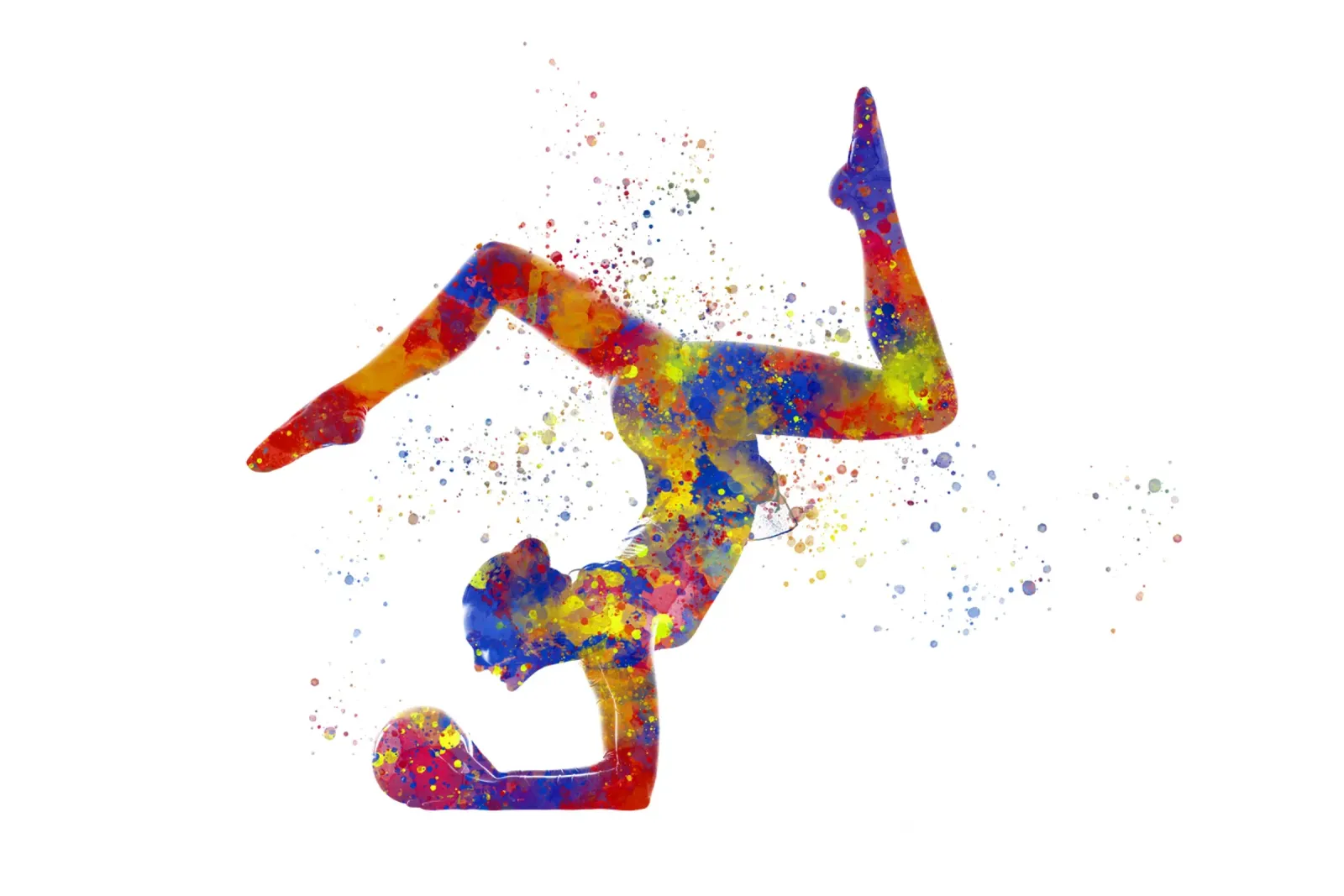 Ginnastica ritmica in acquerello carta hahnemühle da ⚽ Sports Pulse