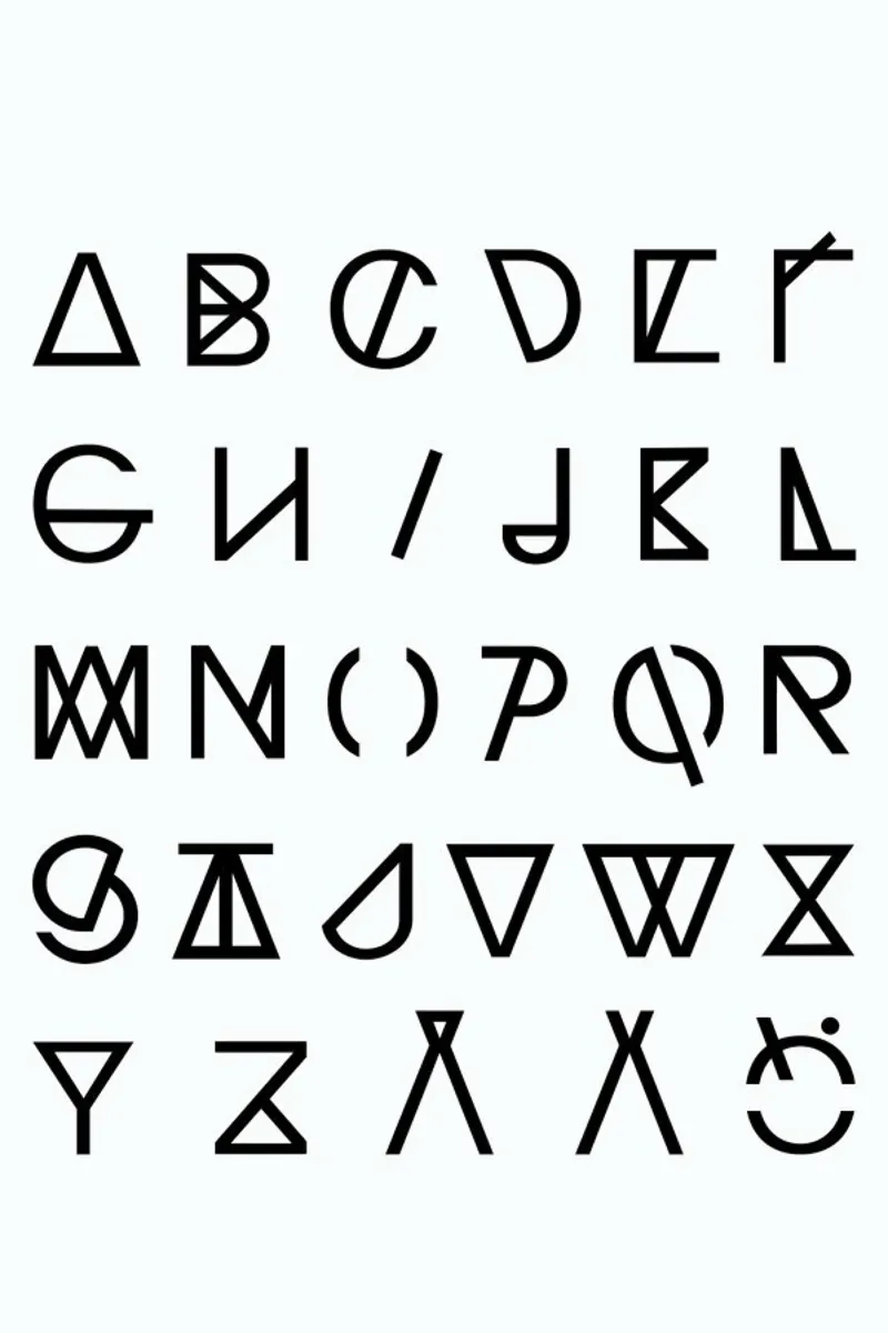Graphic Alphabets pellicola backlit da RK Design