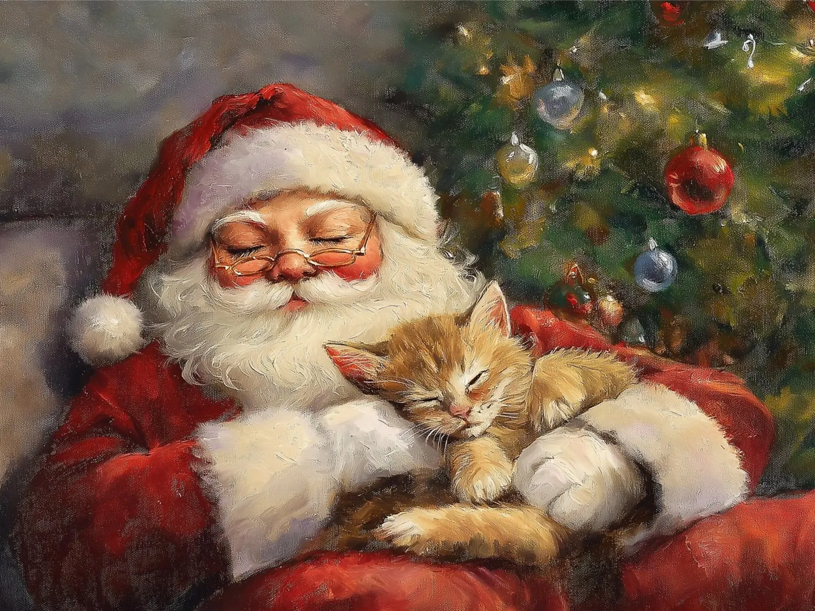 Pace e tranquillità a Natale - Babbo Natale alluminio dibond da Cozy Vibes