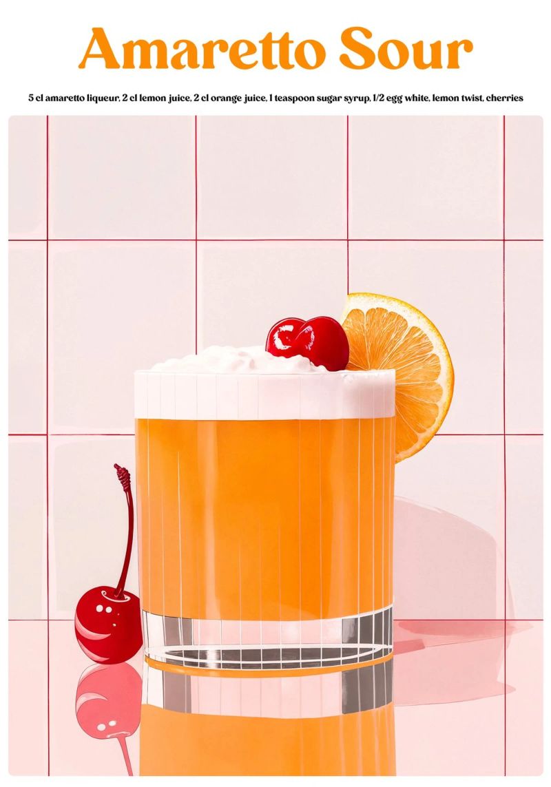 Boho Poster Club 1 Amaretto Sour Poster von Boho Print Collection