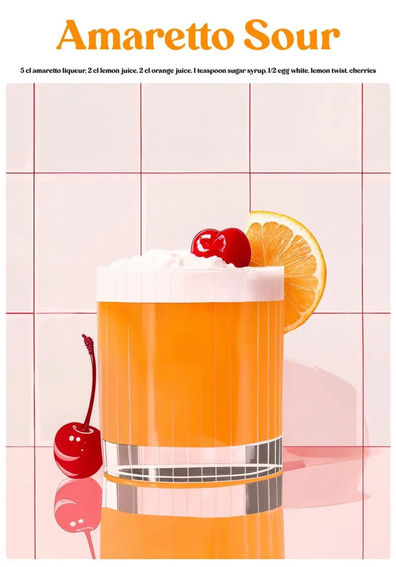 Boho Poster Club 1 Amaretto Sour pellicola backlit da Boho Print Collection