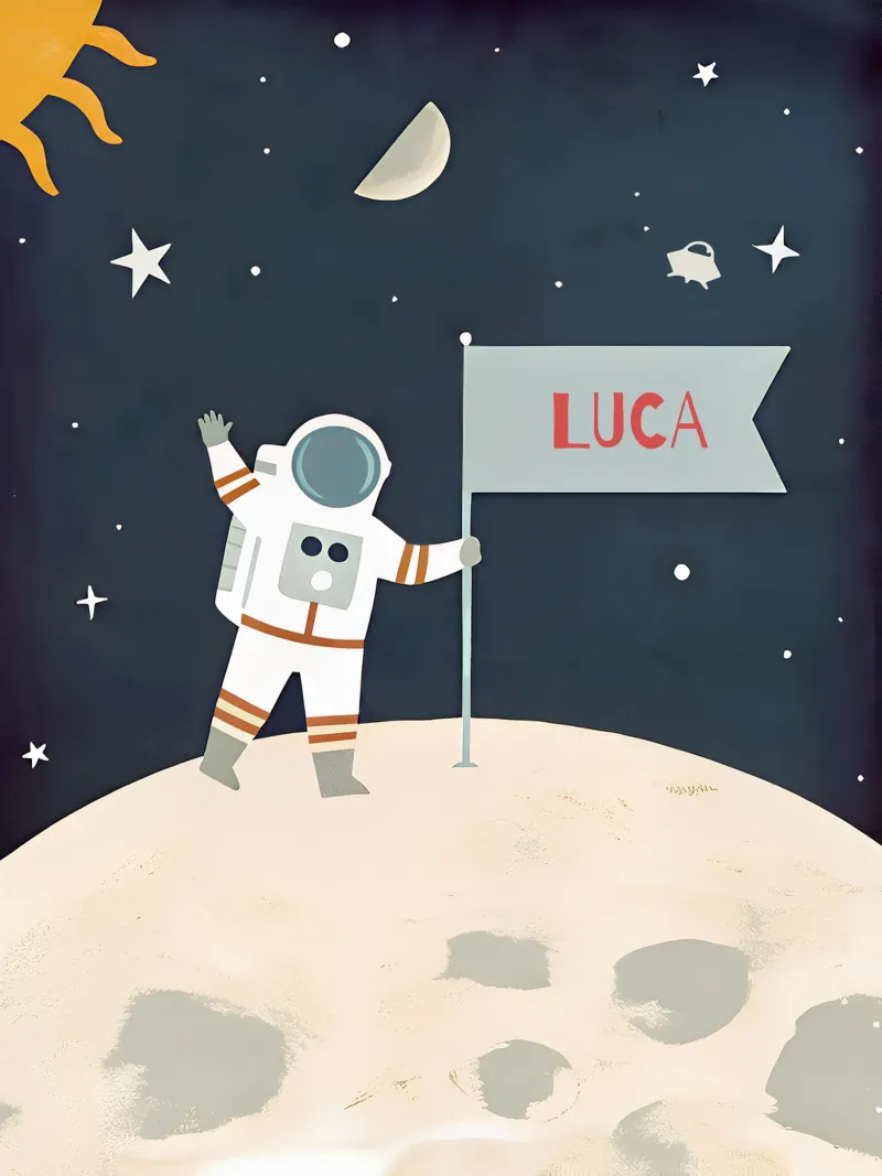 Children's poster space - With own name hahnemühle by FRAMELY
