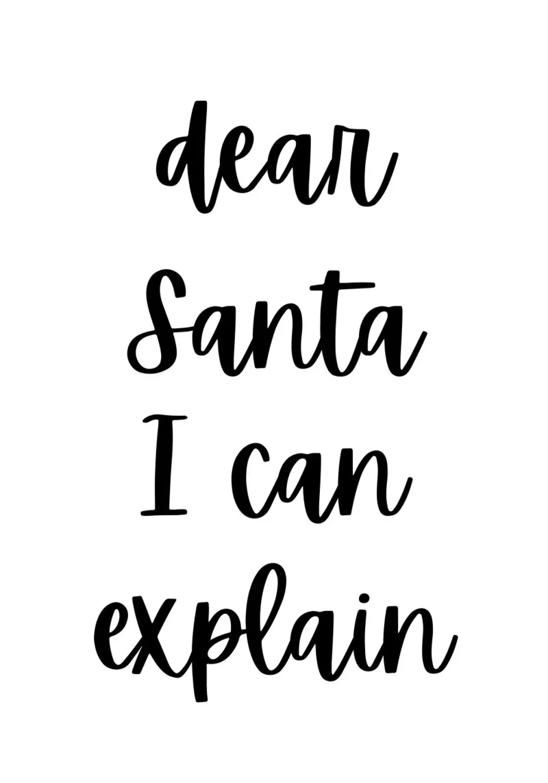 Dear Santa I can explain pellicola backlit da HolidaysCandyWalls