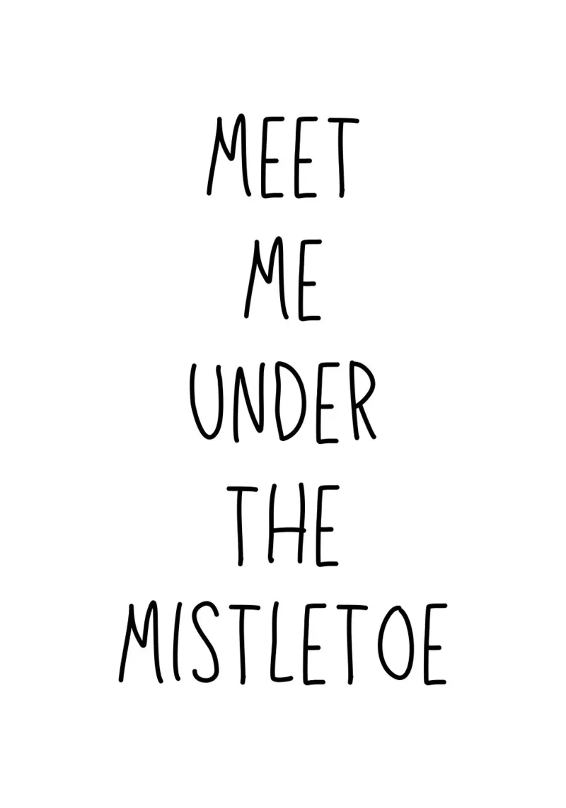 Meet me under the mistletoe carta hahnemühle da HolidaysCandyWalls