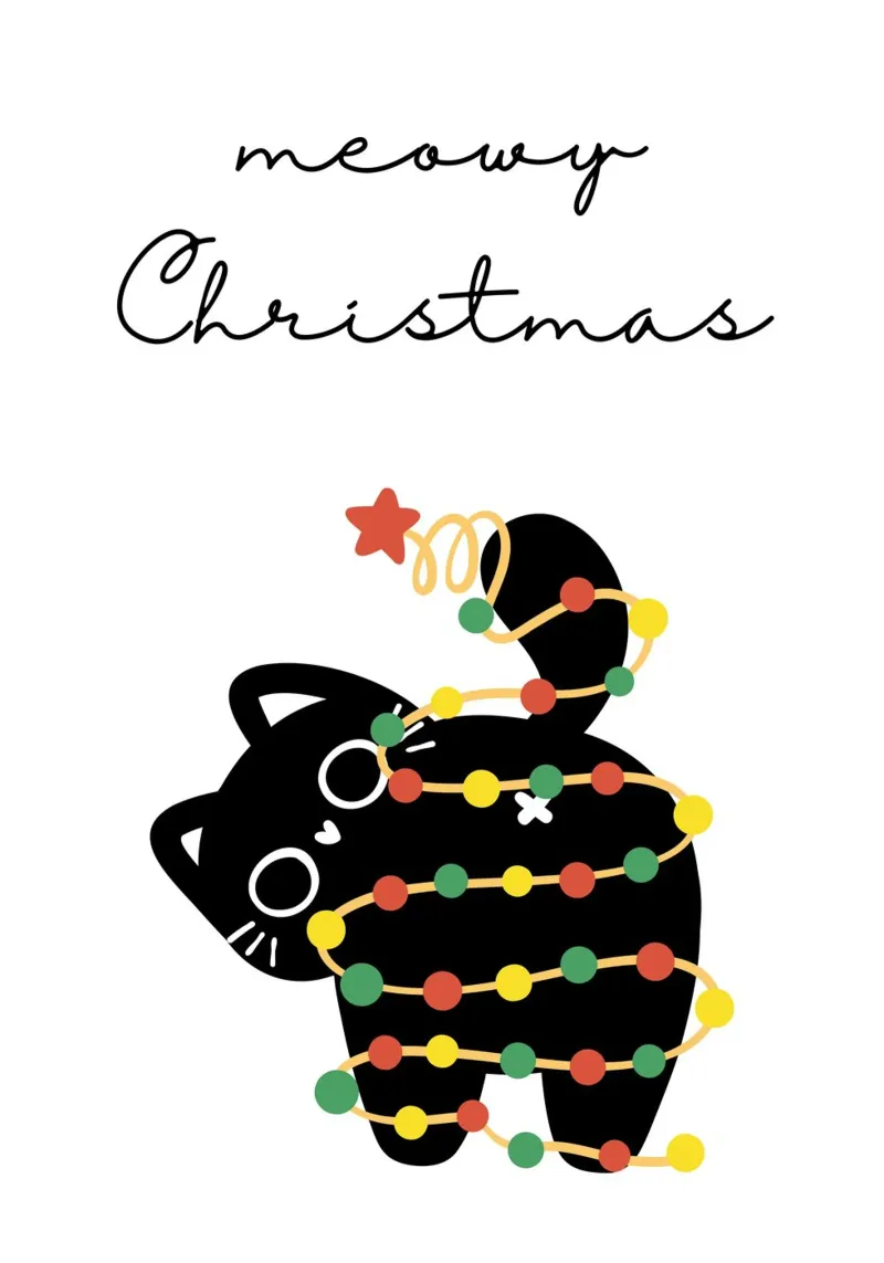 Meowy Christmas plexiglass da HolidaysCandyWalls