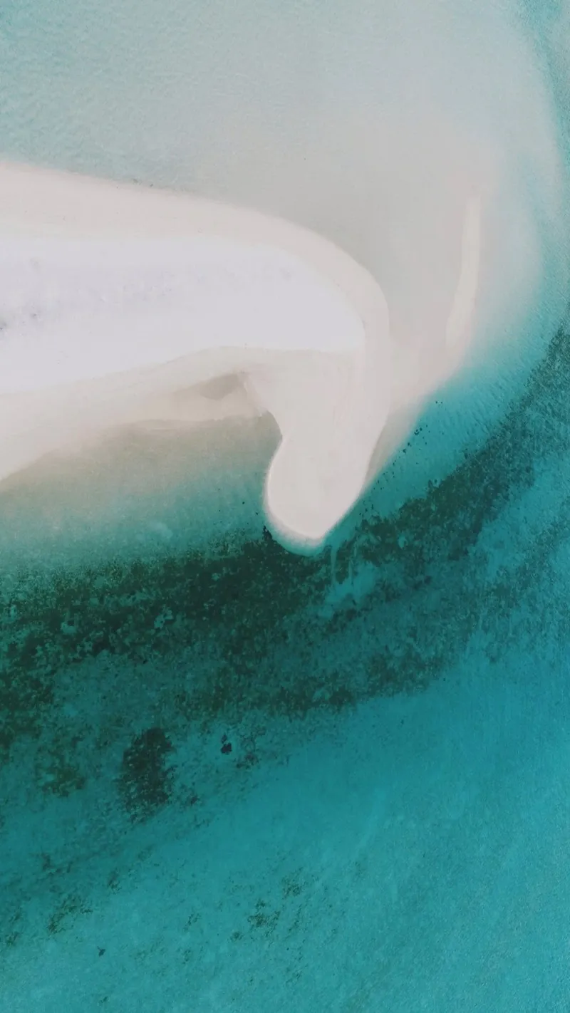 Above view of Sandbanks and island alluminio dibond da artshop