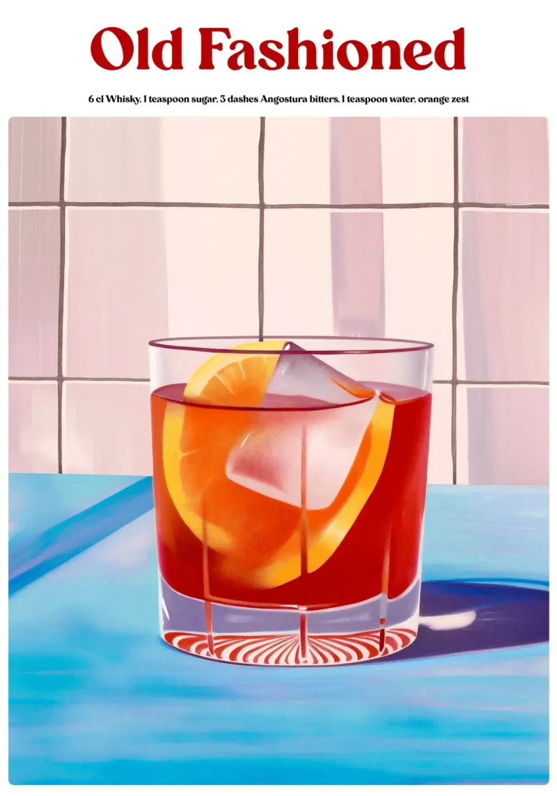 Boho Poster Club 1 Old Fashioned pellicola backlit da Boho Print Collection