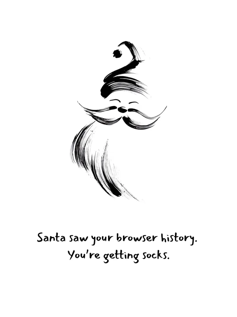 Citazione di Babbo Natale disegnata a mano plexiglass da Imaginative