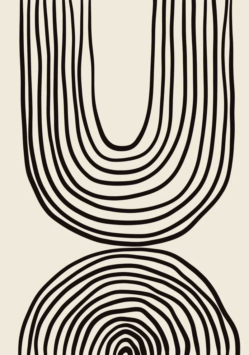 Linee astratte tela da Shapes and Flowers