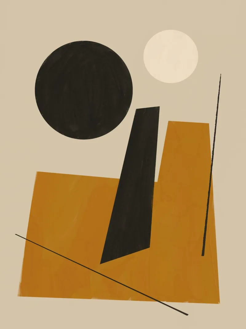 Forme geometriche su sfondo neutro carta hahnemühle da Life of Pie