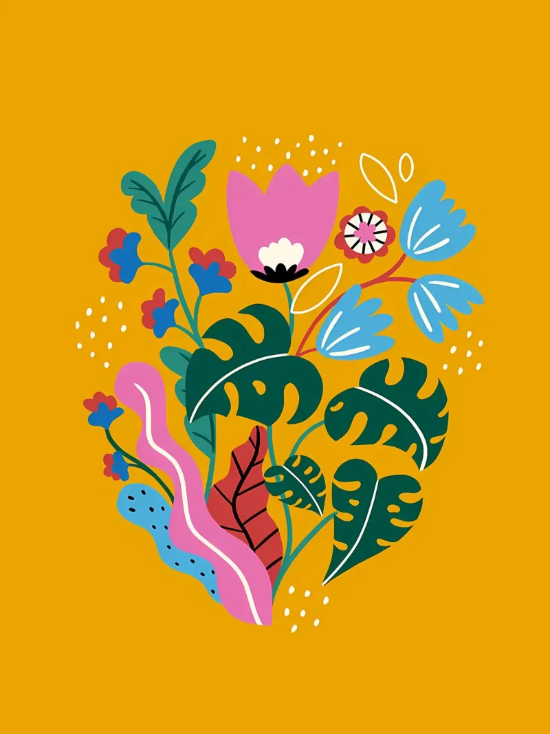 Fiori botanici gialli carta hahnemühle da Locquinn Fuller