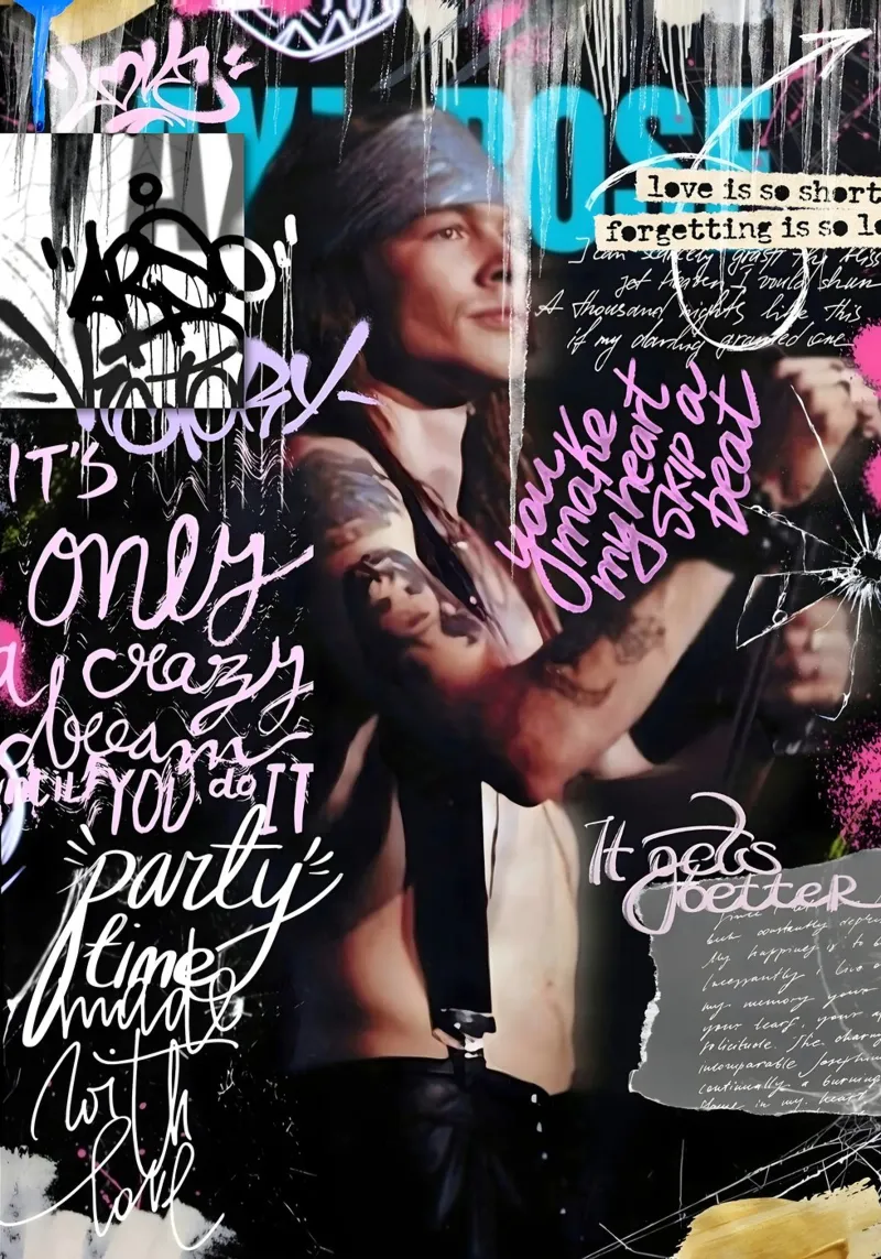 AXL Rose poster da Digital Street art