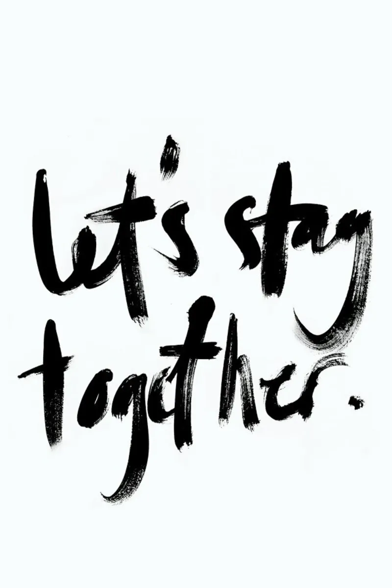 Let's Stay Together acrylic glass by RK Design