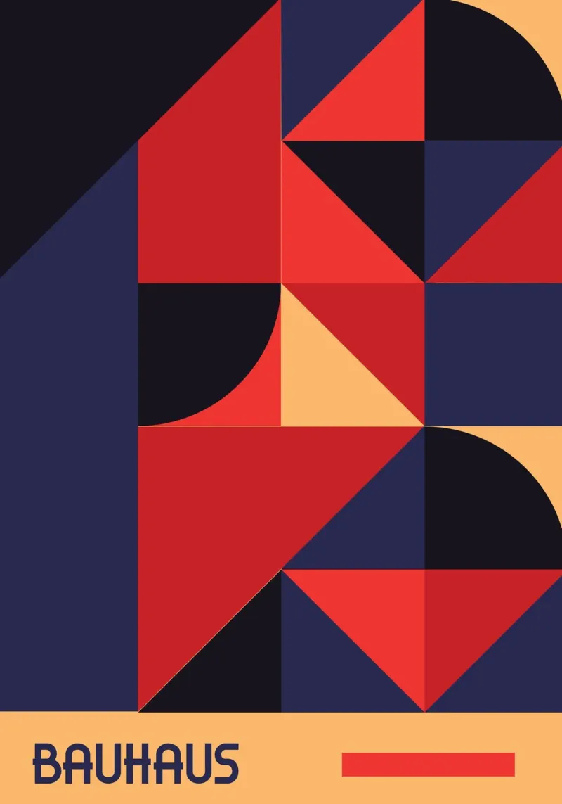 Bauhaus Forme geometriche in grassetto Astratto De Stijl Stampa carta hahnemühle da Grungeo