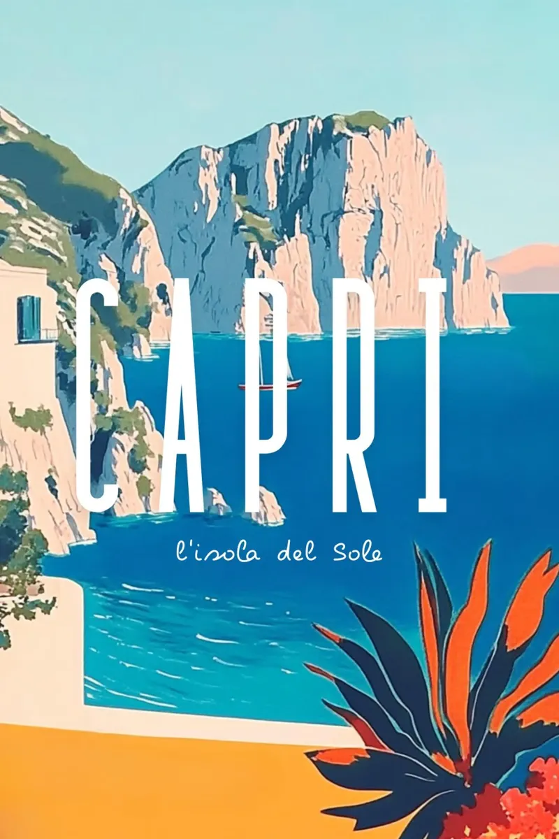 Capri poster con telaio in legno da NORDLICHT DESIGNS