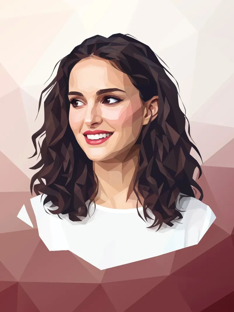 Natalie Portman Lowpoly carta hahnemühle da Low Profile