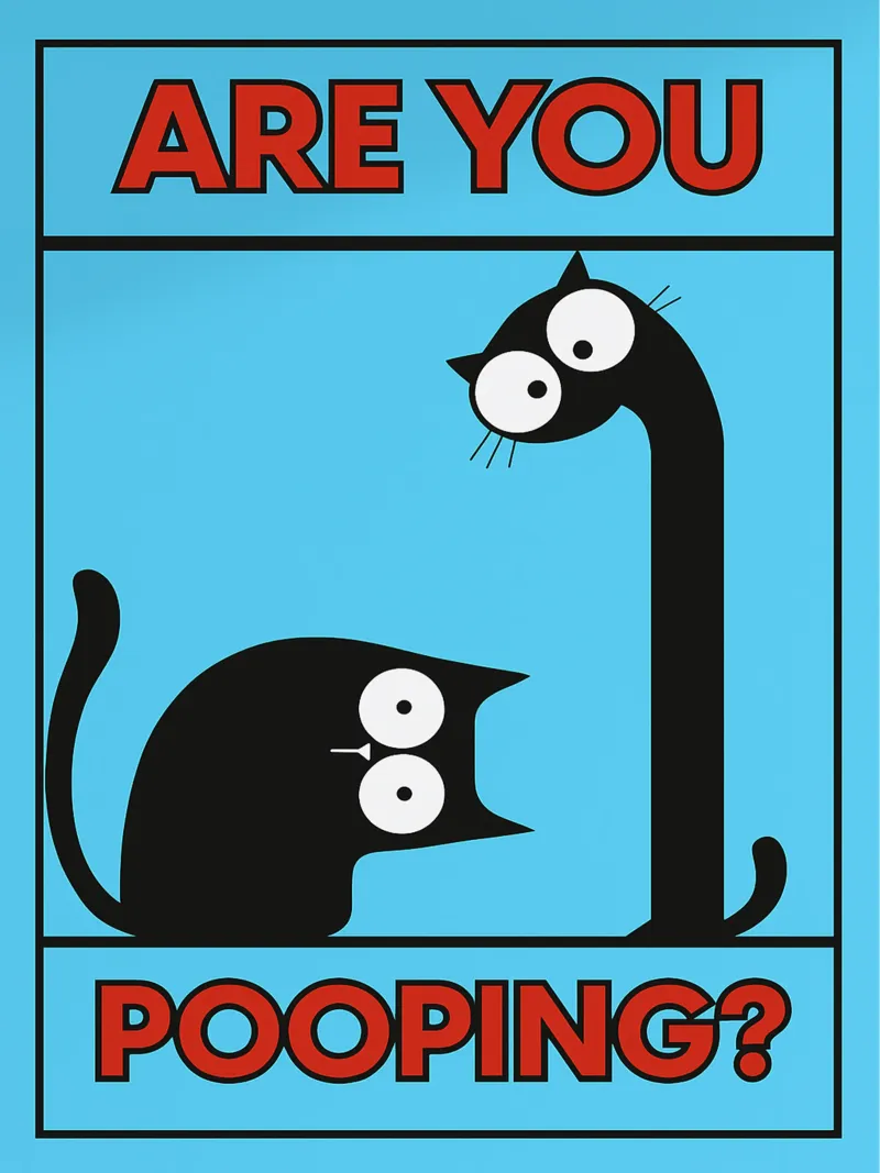 are you pooping funny cat canvas by xandrax
