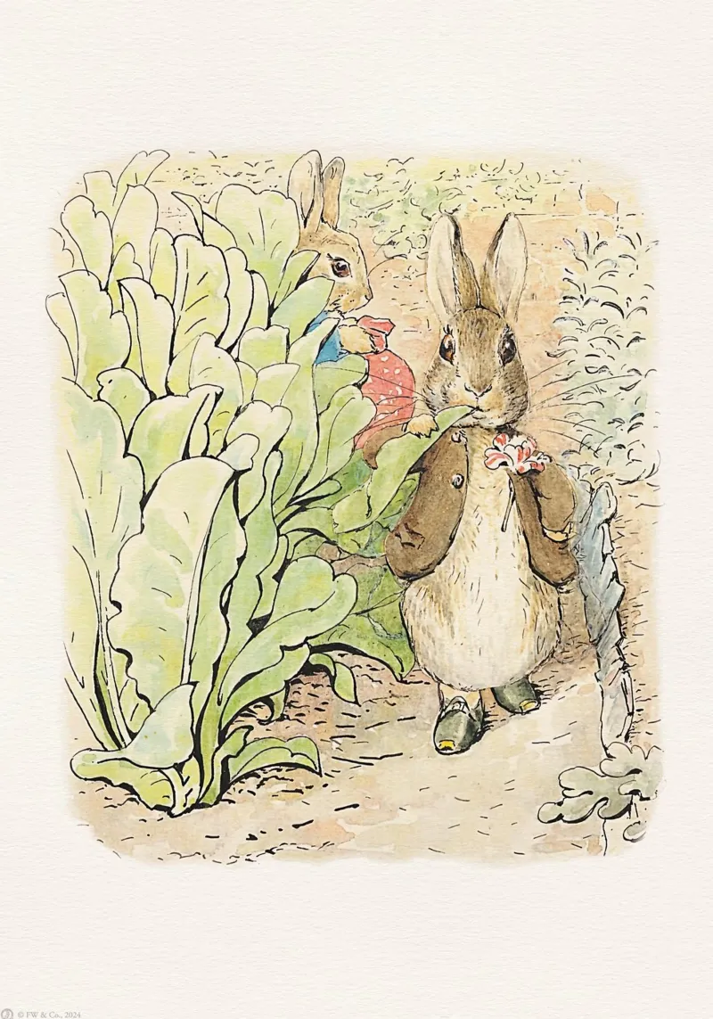 Peter Rabbit e i suoi amici n. 2 poster con telaio in legno da Panait Ivascu