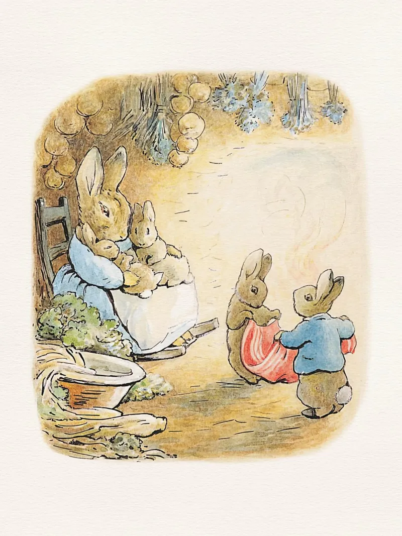 Peter Rabbit e i suoi amici n. 4 poster con telaio in alluminio da Panait Ivascu