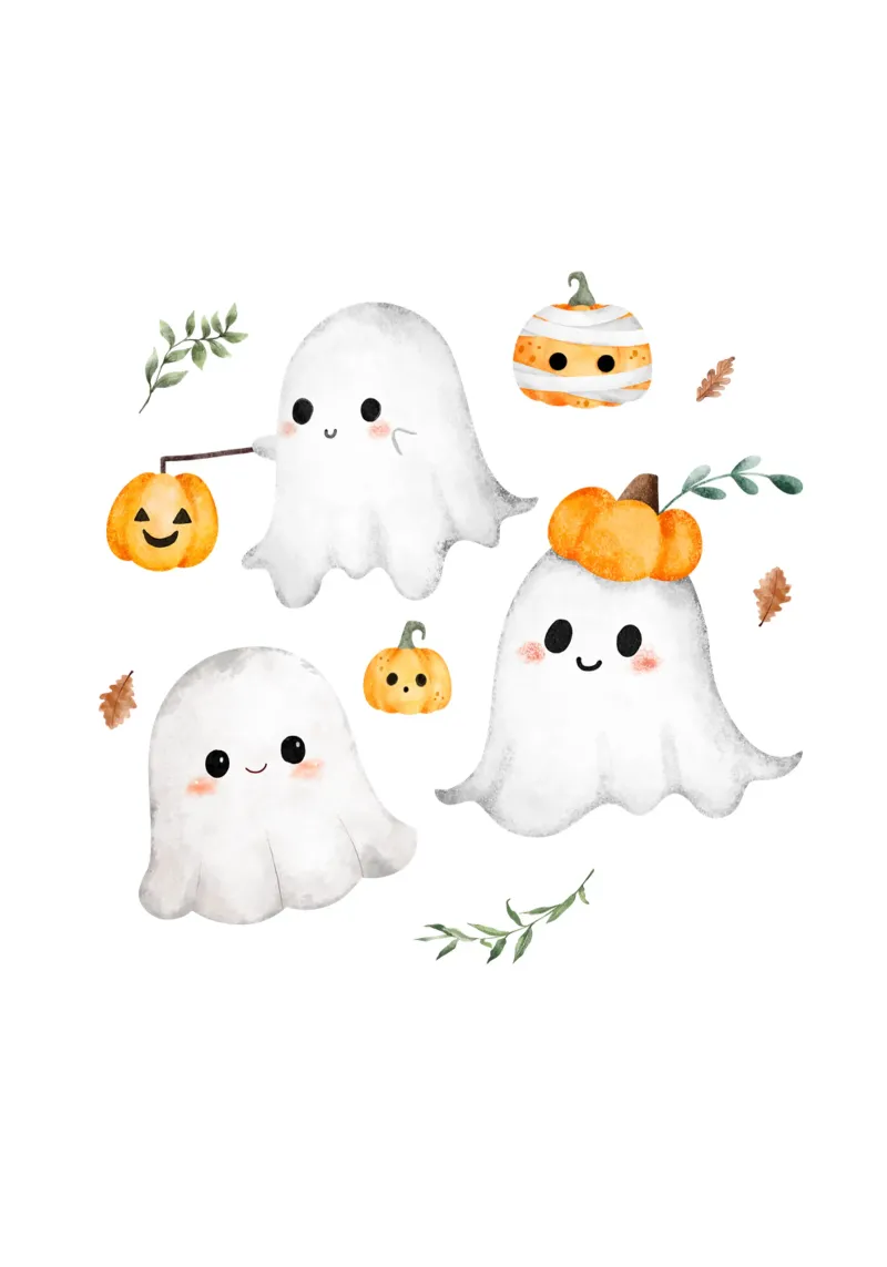 Petits fantômes mignons alluminio dibond da Idées & Création