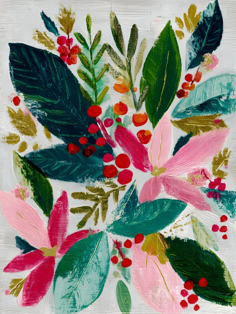 Holly Garden Joy carta hahnemühle da velvetwinterstudio