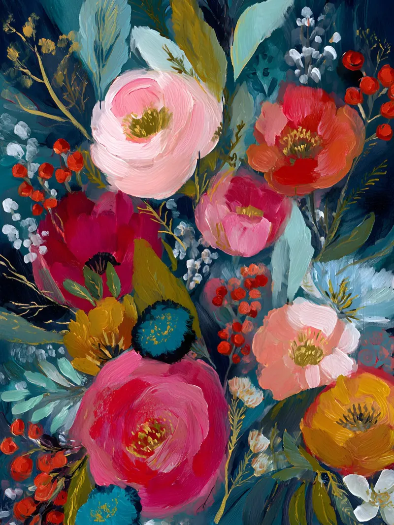 Peony Winter Song alluminio dibond da velvetwinterstudio