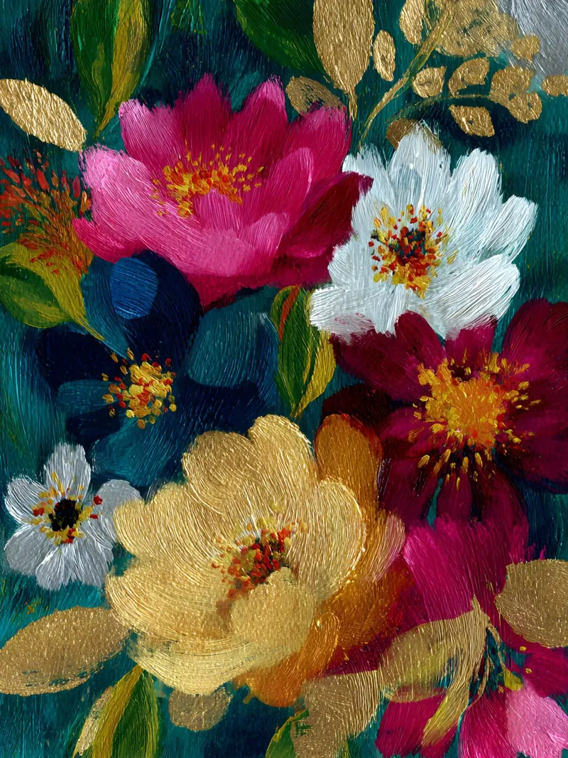 Crimson Glow Blossoms carta hahnemühle da velvetwinterstudio
