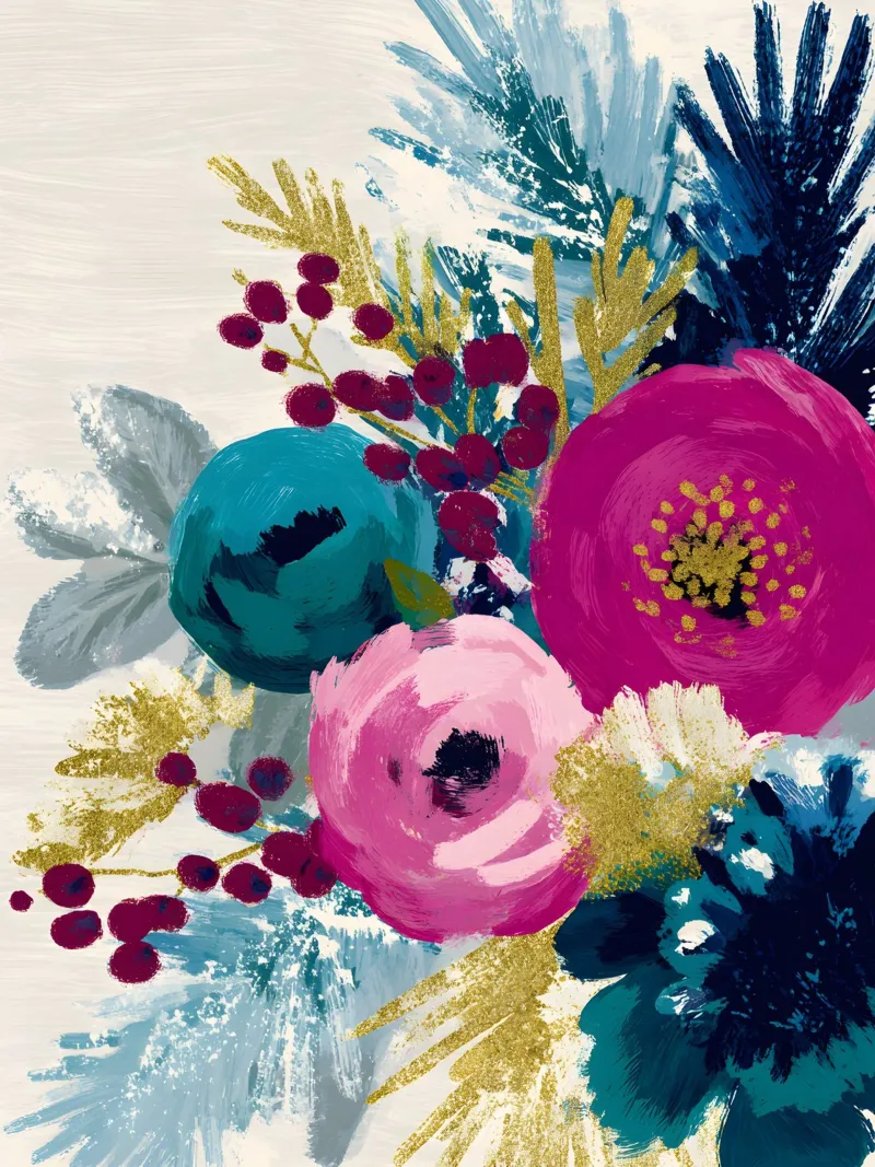 Midnight Peony Frost carta hahnemühle da velvetwinterstudio