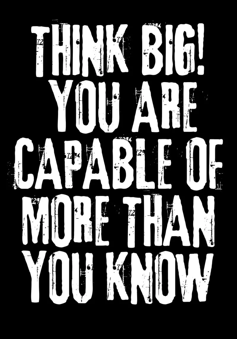 Think Big! Motivational Text Art poster da vintageshop