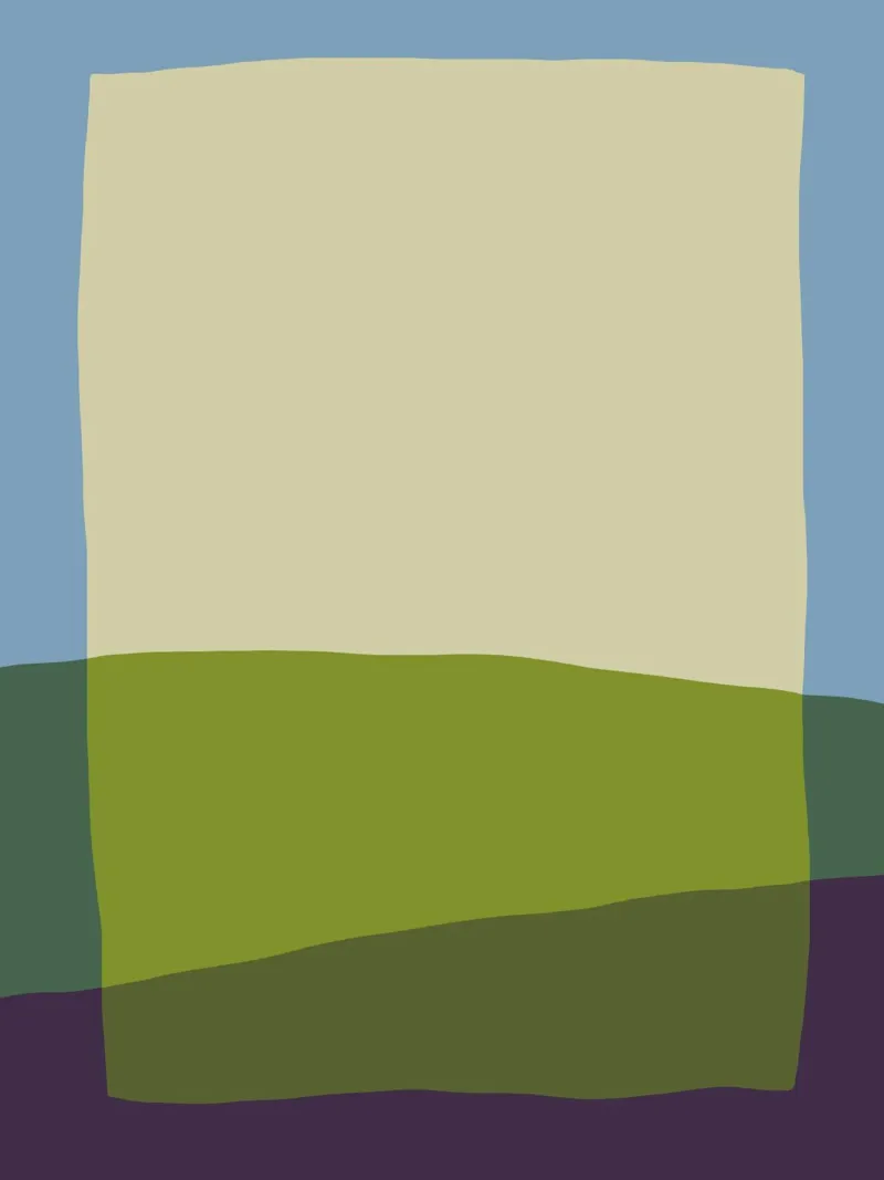 Minimalist Landscape with Color Blocks poster by Life of Pie
