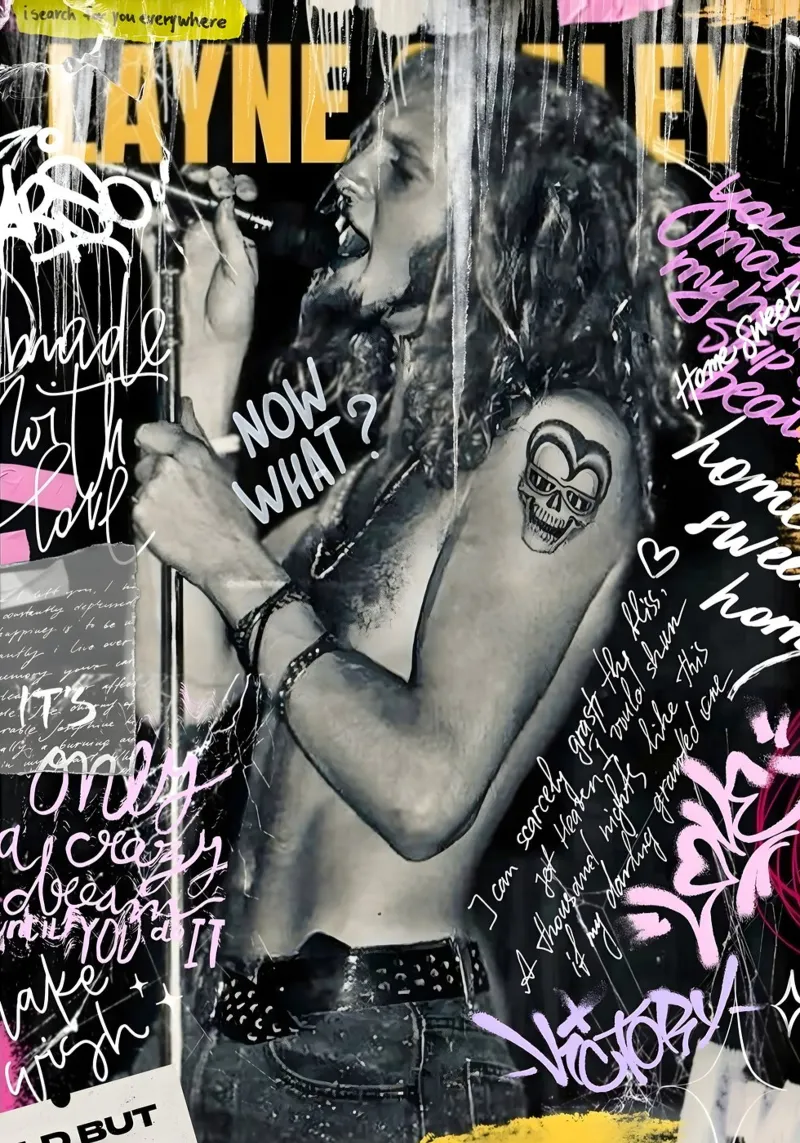 Layne Staley alluminio dibond da Digital Street art