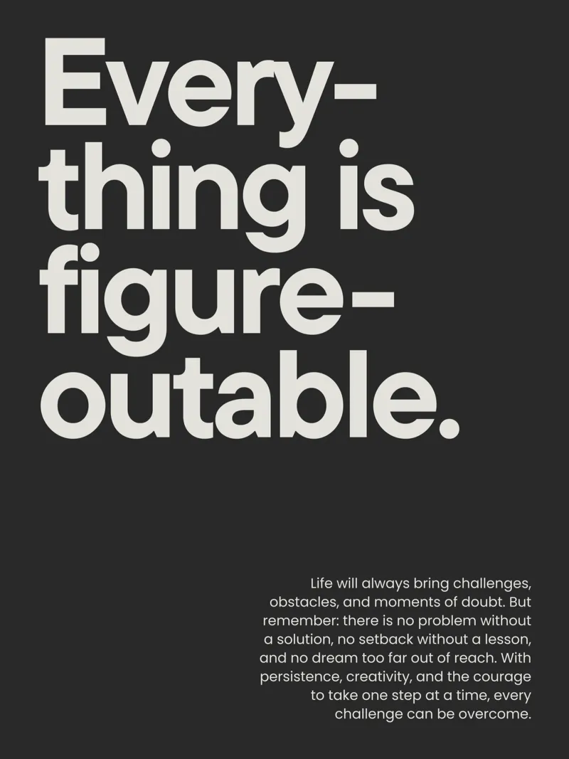 Everything is figureoutable alluminio dibond da NoordalLiving