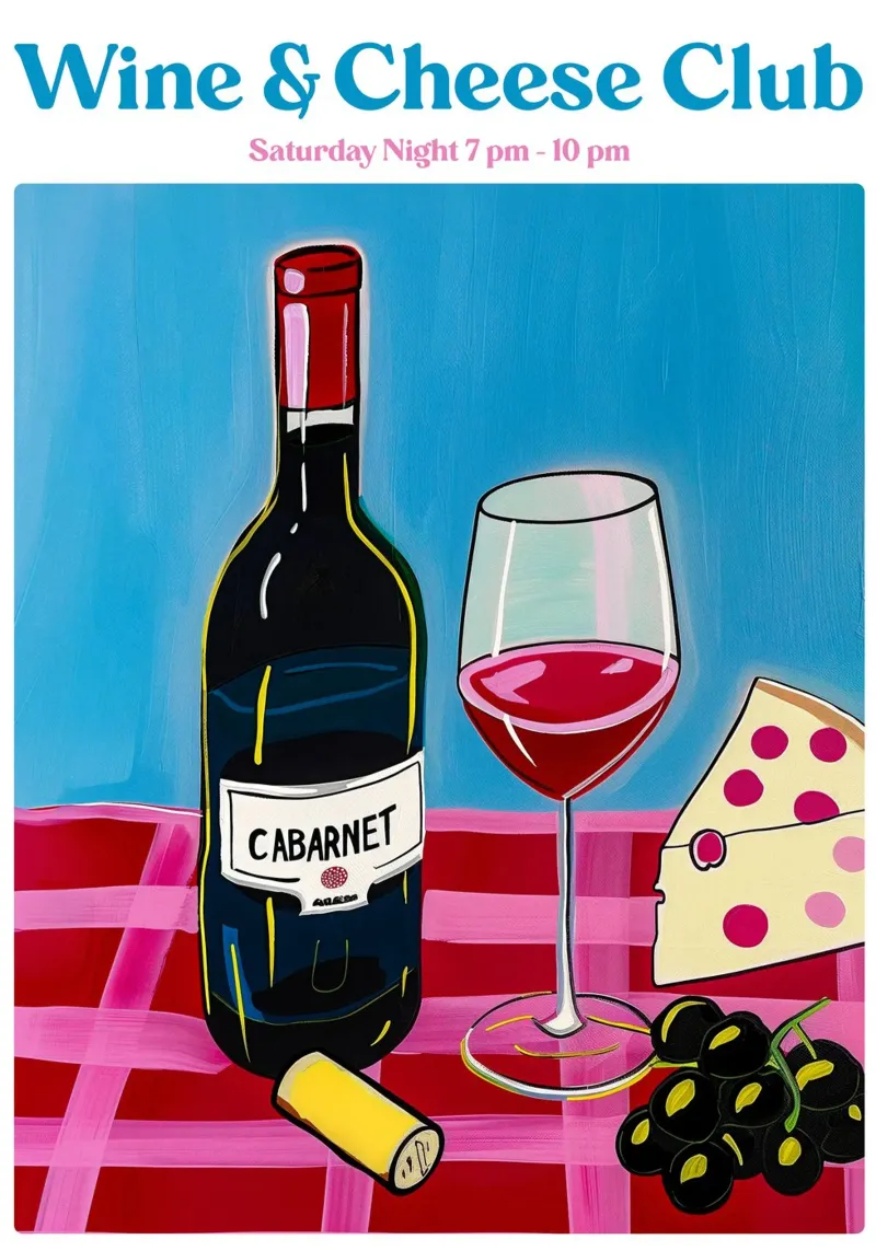 Boho Poster Club 4 Wine Club poster da Boho Print Collection