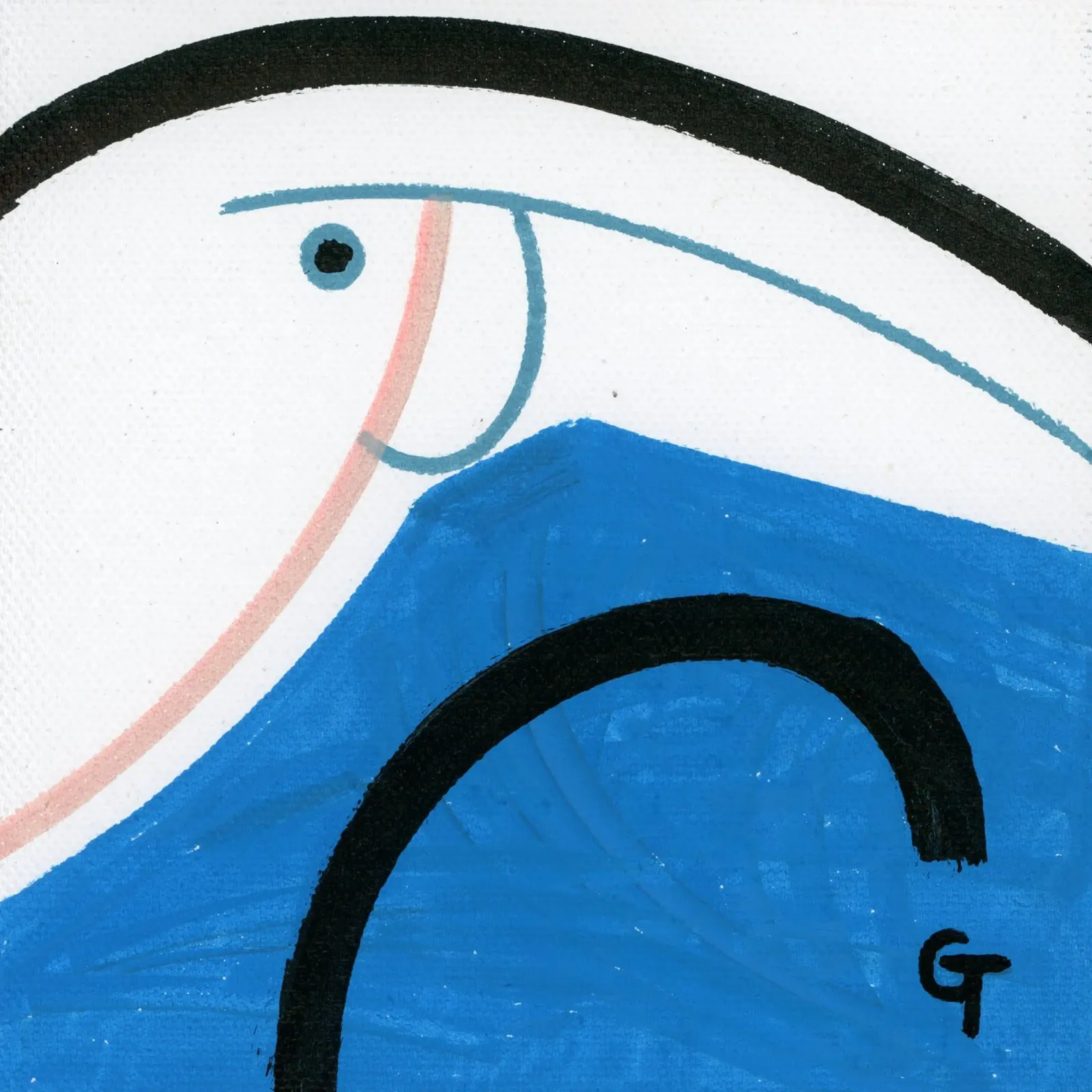 Minimalist fish 3 carta hahnemühle da gtobonart