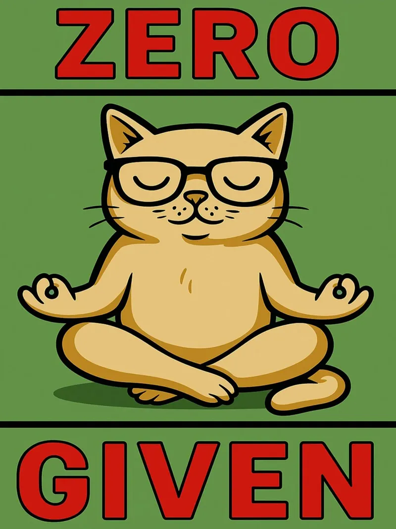 zero given funny cat canvas by Toolee