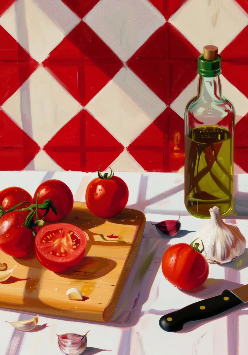 Boho Poster Club 5 Tomatoes poster con telaio in plastica da Boho Print Collection