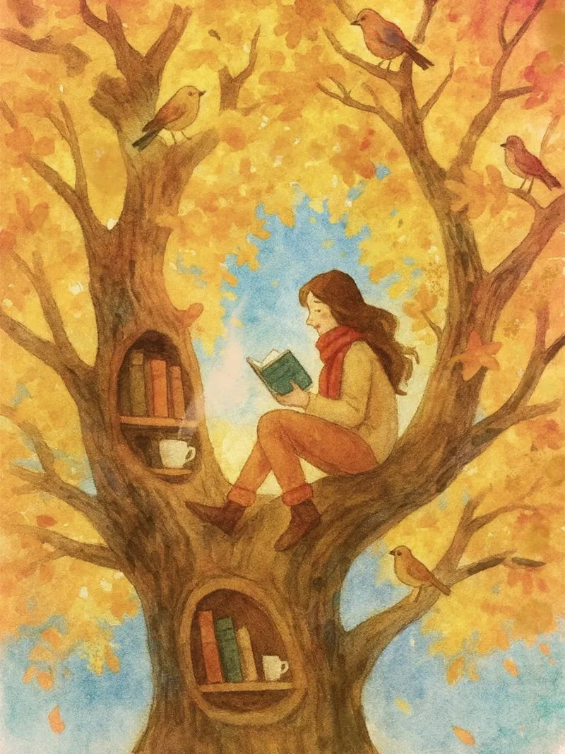 L'avido lettore di alberi carta hahnemühle da Taika Tori Art