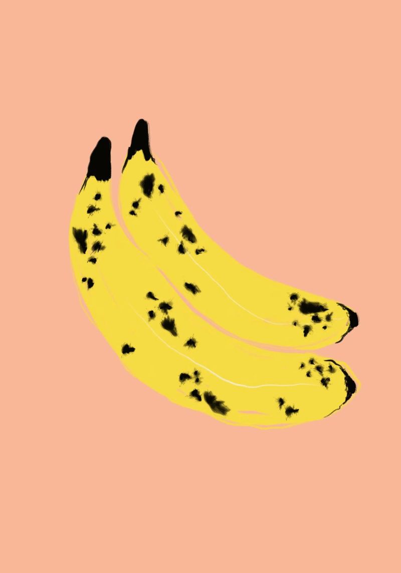 Bananas old Poster von Hej Ibiza by Ute Arnold
