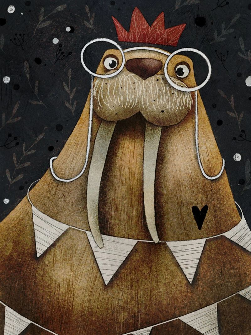 Nelli Suneli - Feestwalrus poster van The Artcircle